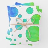 Farbenfrohe, farblich abgestimmte Muster Geschenkpapier Set (Beispiel)