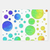 Farbenfrohe, farblich abgestimmte Muster Geschenkpapier Set (Vorderseite)