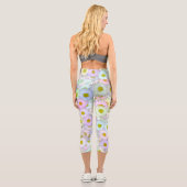 Farbenfrohe Farbmuster - pastellfarben Capri Leggings (Rückseite)