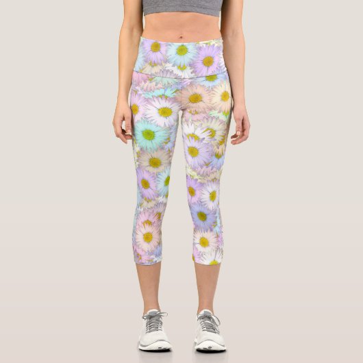 Farbenfrohe Farbmuster - pastellfarben Capri Leggings (Vorderseite)