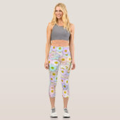 Farbenfrohe Farbmuster - pastellfarben Capri Leggings (Vorderseite)