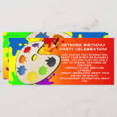 Farbenfrohe Farbpalette Malerei Geburtstagsparty (Vorne/Hinten)