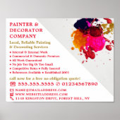 Farbenfrohe Farbpalette, Malerei und Dekorator Poster (Vorne)