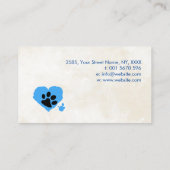 Farbenfrohe Farbpinke - Hunde Walker Visitenkarte (Rückseite)