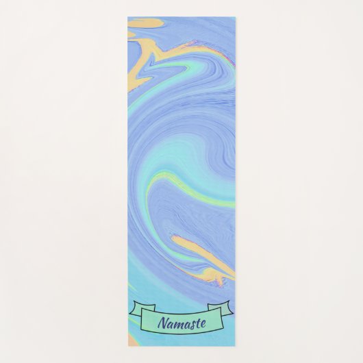 Farbenfrohe Farbpinsel Abstraktes Textbanner nach Yogamatte (Vorderseite)