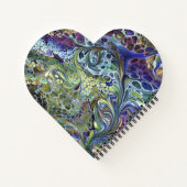 farbenfrohe Farbschelle abstraktes Notizbuch (Rückseite)