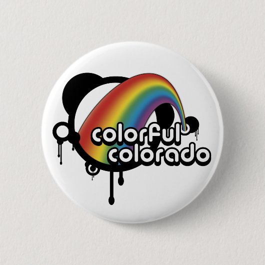 farbenfrohe Farbtöne. Button (Vorderseite)