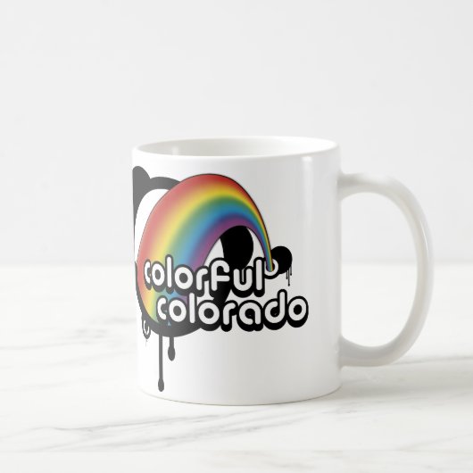 farbenfrohe Farbtöne. Kaffeetasse (Rechts)