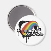 farbenfrohe Farbtöne. Magnet (Vorderseite/Rückseite)