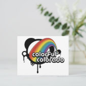 farbenfrohe Farbtöne. Postkarte (Stehend Vorderseite)