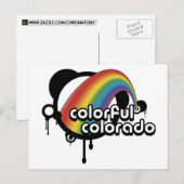 farbenfrohe Farbtöne. Postkarte (Vorne/Hinten)