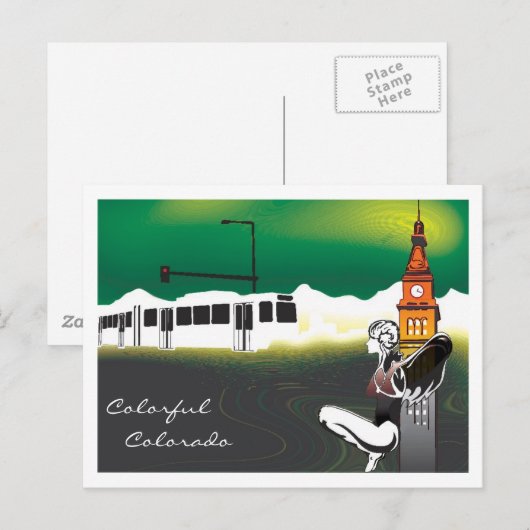 farbenfrohe Farbtöne. Postkarte (Vorne/Hinten)