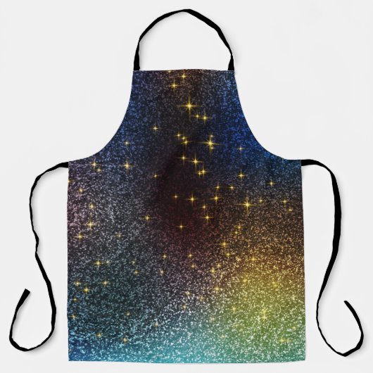 Farbenfrohe Farbvariante des Glitzer Schürze (Vorderseite)