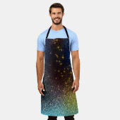 Farbenfrohe Farbvariante des Glitzer Schürze (Getragen)