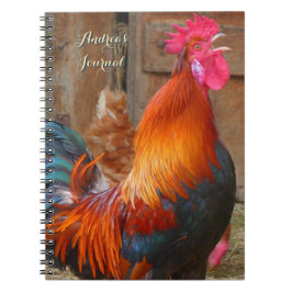 Farbenfrohe Farm Rooster Personal Journal Notizblock