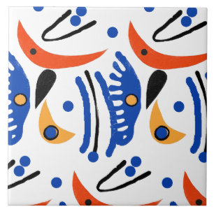 Farbenfrohe fauvistische Formen Fliese