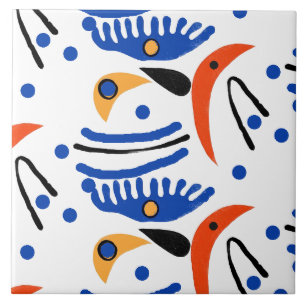 Farbenfrohe fauvistische Formen Keramik Tile Fliese