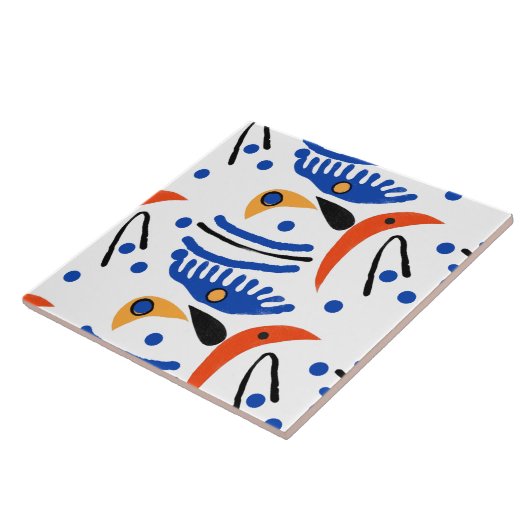 Farbenfrohe fauvistische Formen Keramik Tile Fliese (Seite)