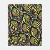 Farbenfrohe Feathers Fleecedecke (Vorderseite)