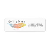 Farbenfrohe Feder Personalisiert (Vorne)