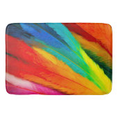 Farbenfrohe Federn Badematte (Vorderseite)