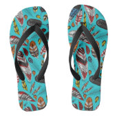 Farbenfrohe Federn Badesandalen (Fußbett)