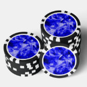 farbenfrohe Federn blau Pokerchips (Stapel)
