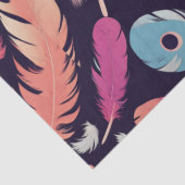 Farbenfrohe Federn Dekoupage Tissue Craft Seidenpapier (Detail)