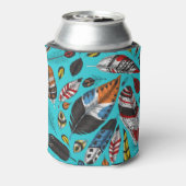 Farbenfrohe Federn Dosenkühler (Kanne Rückseite)