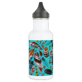 Farbenfrohe Federn Edelstahlflasche (Links)