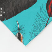Farbenfrohe Federn Fleecedecke (Ecke)
