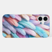 Farbenfrohe Federn iPhone Hülle (Rückseite (Horizontal))