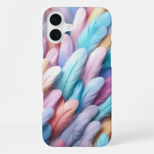 Farbenfrohe Federn iPhone 16 Plus Hülle