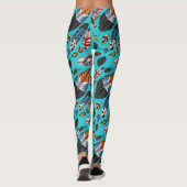 Farbenfrohe Federn Leggings (Rückseite)