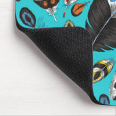 Farbenfrohe Federn Mousepad (Ecke)