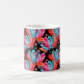 Farbenfrohe Federn Muster Kaffeetasse (Mittel)