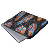 Farbenfrohe Federn Muster Nahtloser Hintergrund. Laptopschutzhülle (Vorne Knopf)