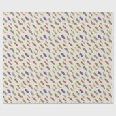 Farbenfrohe Federn Muster - Niedlich angesagte Mod Geschenkpapier (Flach)