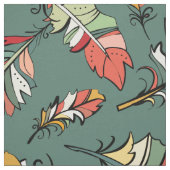 Farbenfrohe Federn Nahtloses Muster Stoff (Muster)