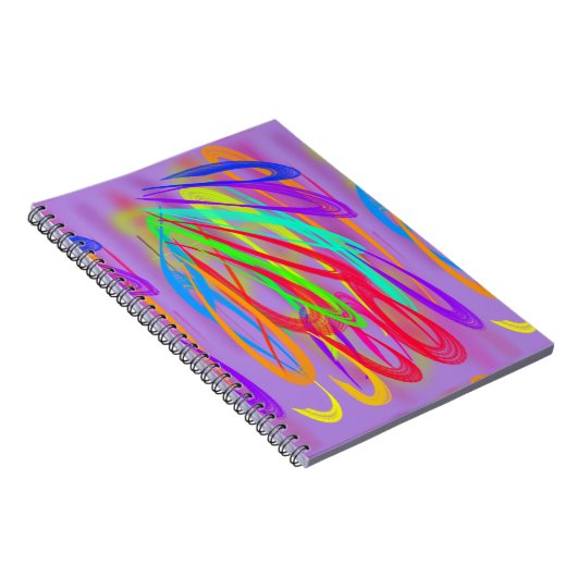 Farbenfrohe Federn Notizblock (Rechte Seite)