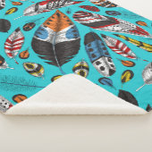 Farbenfrohe Federn Sherpadecke (3/4)