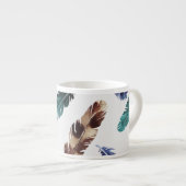 Farbenfrohe Federn Stammgefühl Espressotasse (Vorderseite Rechts)