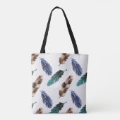 Farbenfrohe Federn Stammgefühl Tasche (Rückseite)