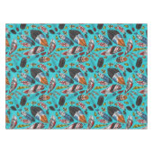 Farbenfrohe Federn Tischdecke (Vorderseite (Horizontal))
