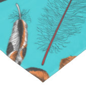 Farbenfrohe Federn Tischdecke (Schrägansicht)