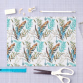 Farbenfrohe Federn und Ferne Seidenpapier (Handwerk)