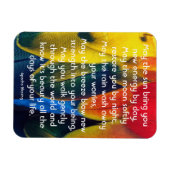Farbenfrohe Federn und Inspirierend Apache Segen Magnet (Horizontal)