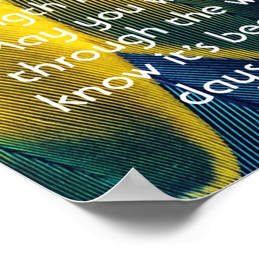 Farbenfrohe Federn und Inspirierend Apache Segen Poster (Ecke)