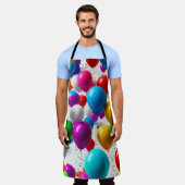 Farbenfrohe Feier Ballondesign Schürze (Getragen)