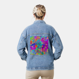 Farbenfrohe Feier Jeansjacke